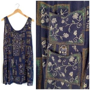 Adorable 90s Market Loose Casual Dress Flowers
